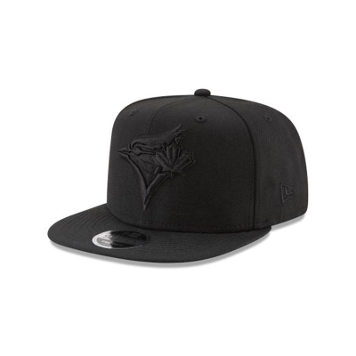 Black Toronto Blue Jays Hat - New Era MLB Black On Black High Crown 9FIFTY Snapback Caps USA8590417